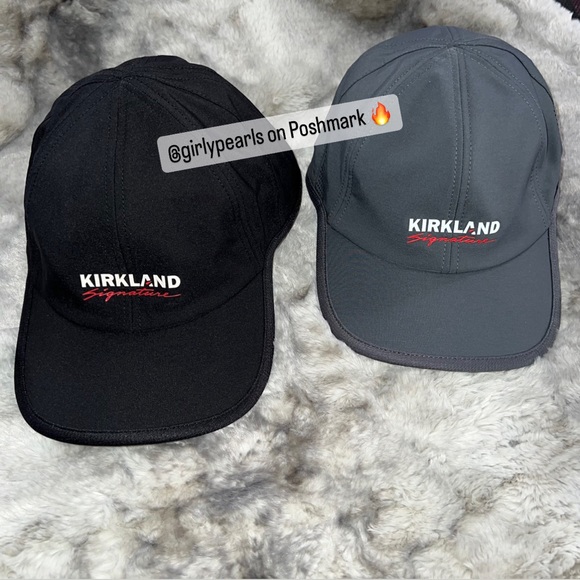 Kirkland Signature Unisex Logo Hat 2 Hats Black & Gray NEW